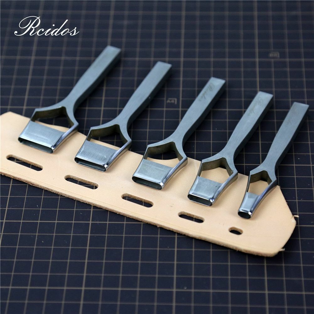 Leather Belt Flat Hole Puncher RCIDOS Bag Punching Manual DIY 5x8/16/20/22/25mm