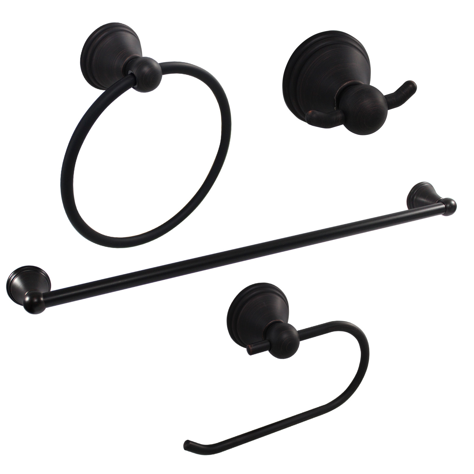 Classic 4 Piece Bathroom Hardware Accessories Set Modern Oil Rubbed Bronze