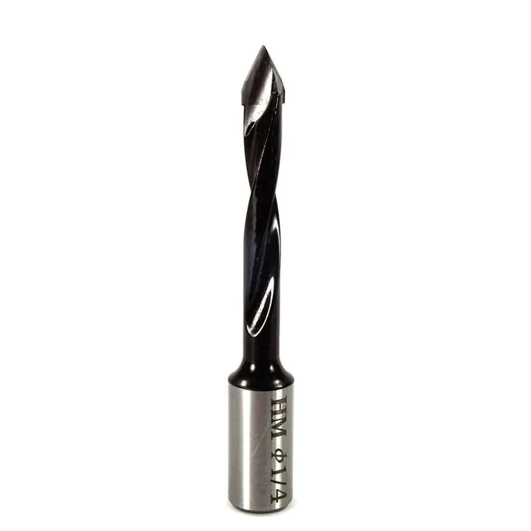 Whiteside DT250-70 Right Hand V-Point Dowel Drill 1/4"CD, 70mmOAL