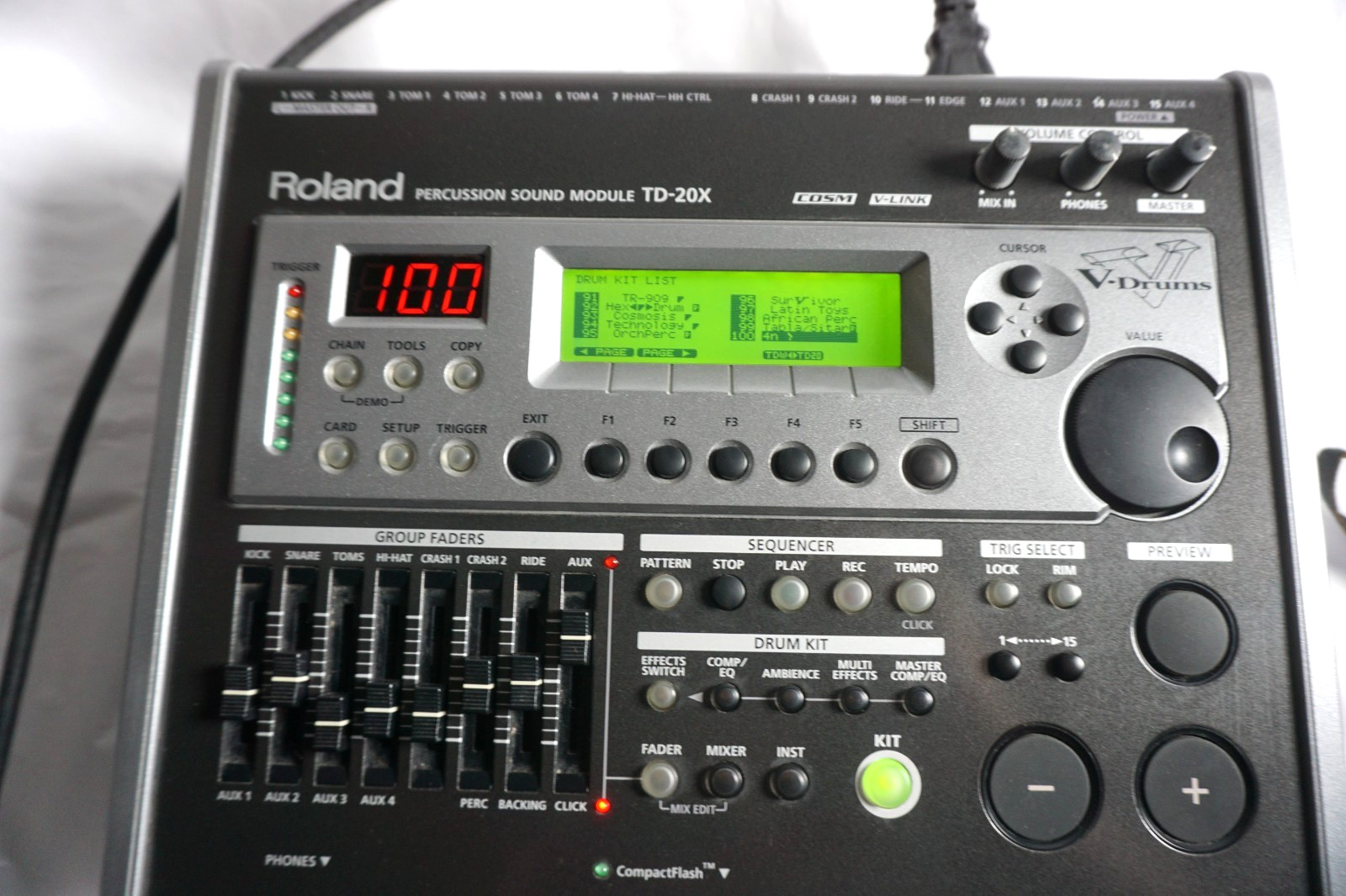 Roland TD-20X V-Drums Percussion Sound Module Good GP