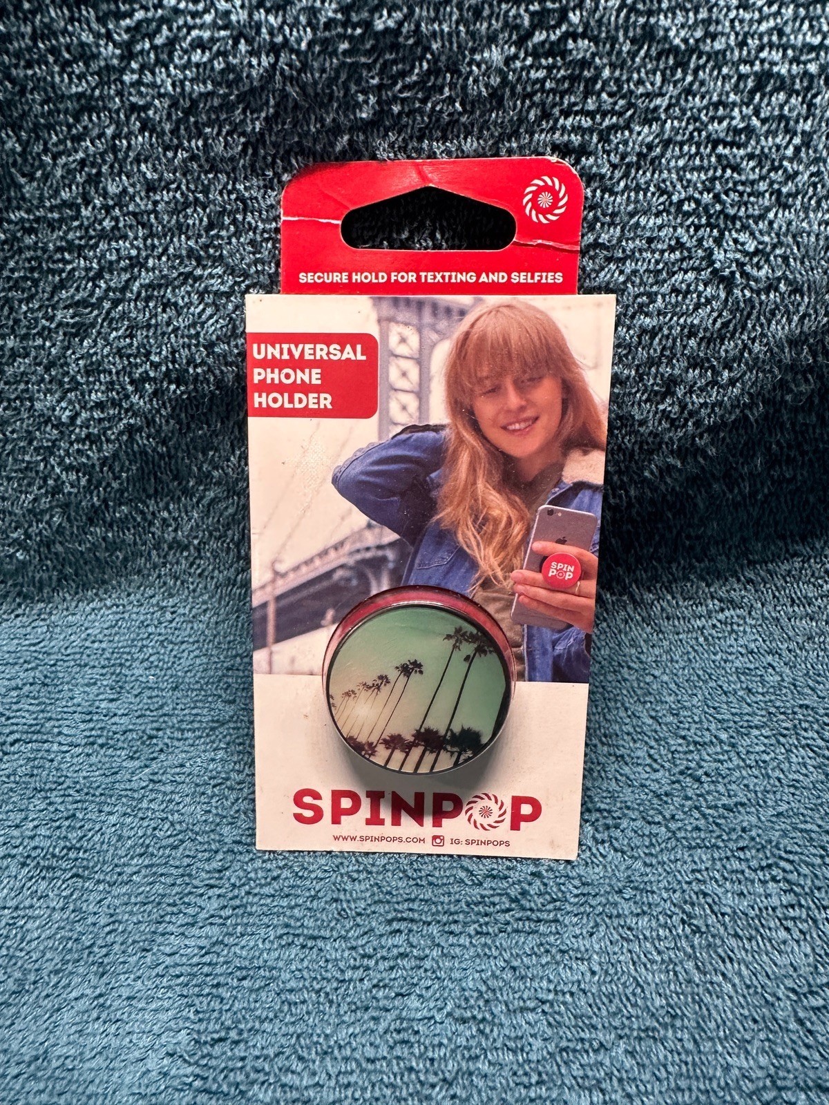 SpinPop Universal Phone Holder Palm Trees New In Pack