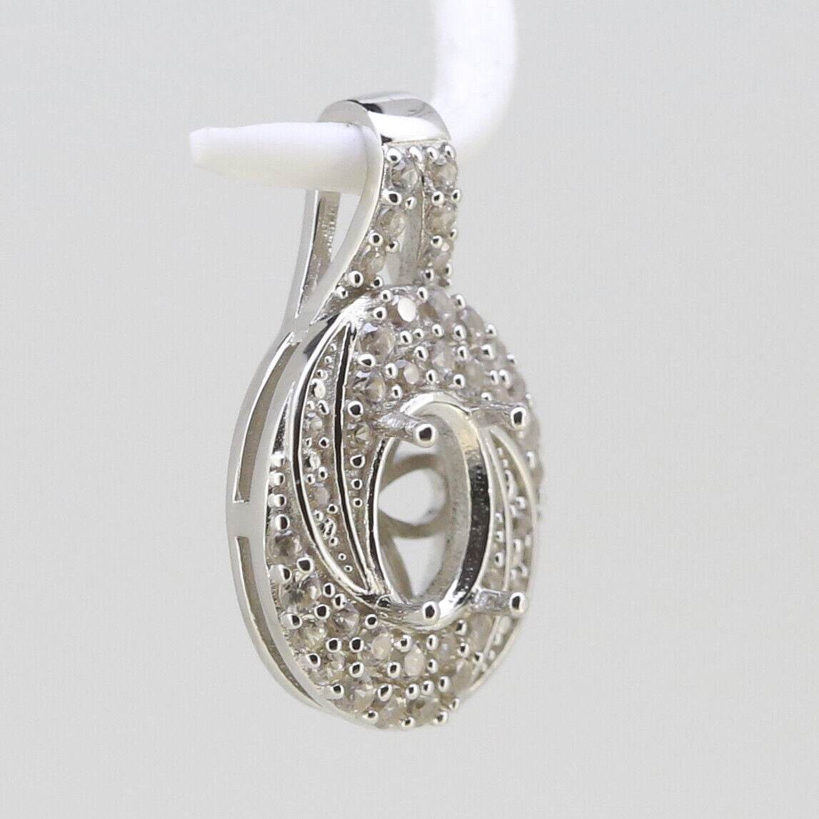 Sterling Silver Semi Mount Pendants Setting Oval OV 8x6mm