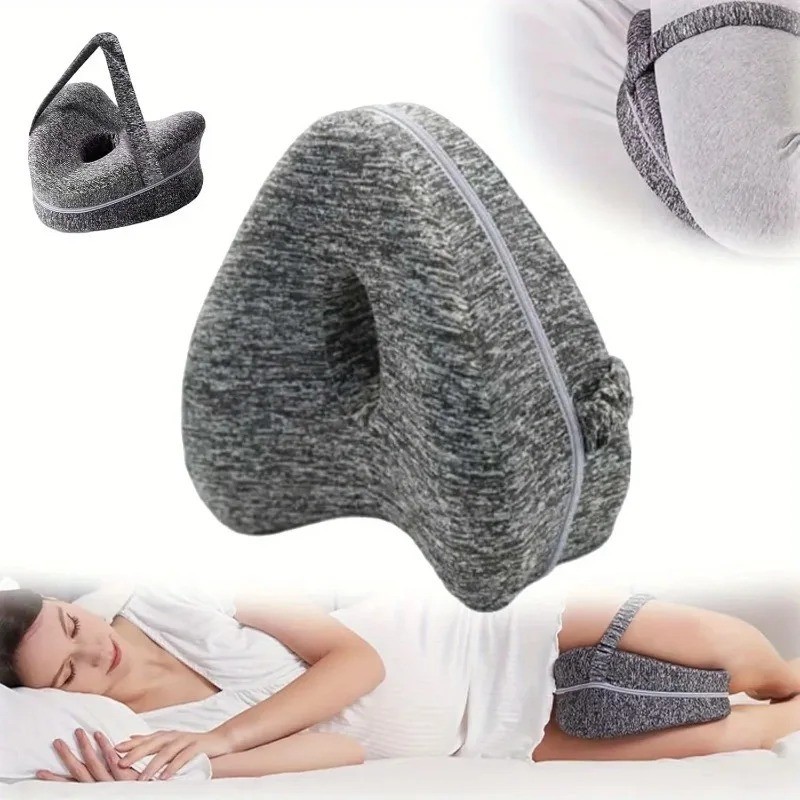 New Memory Foam Knee Pillow Heart Shaped Orthopedic Leg