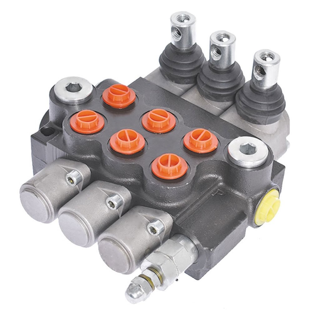 Hydraulic Directional Control 3 Spool Valve 11GPM Double Acting Adjustable US
