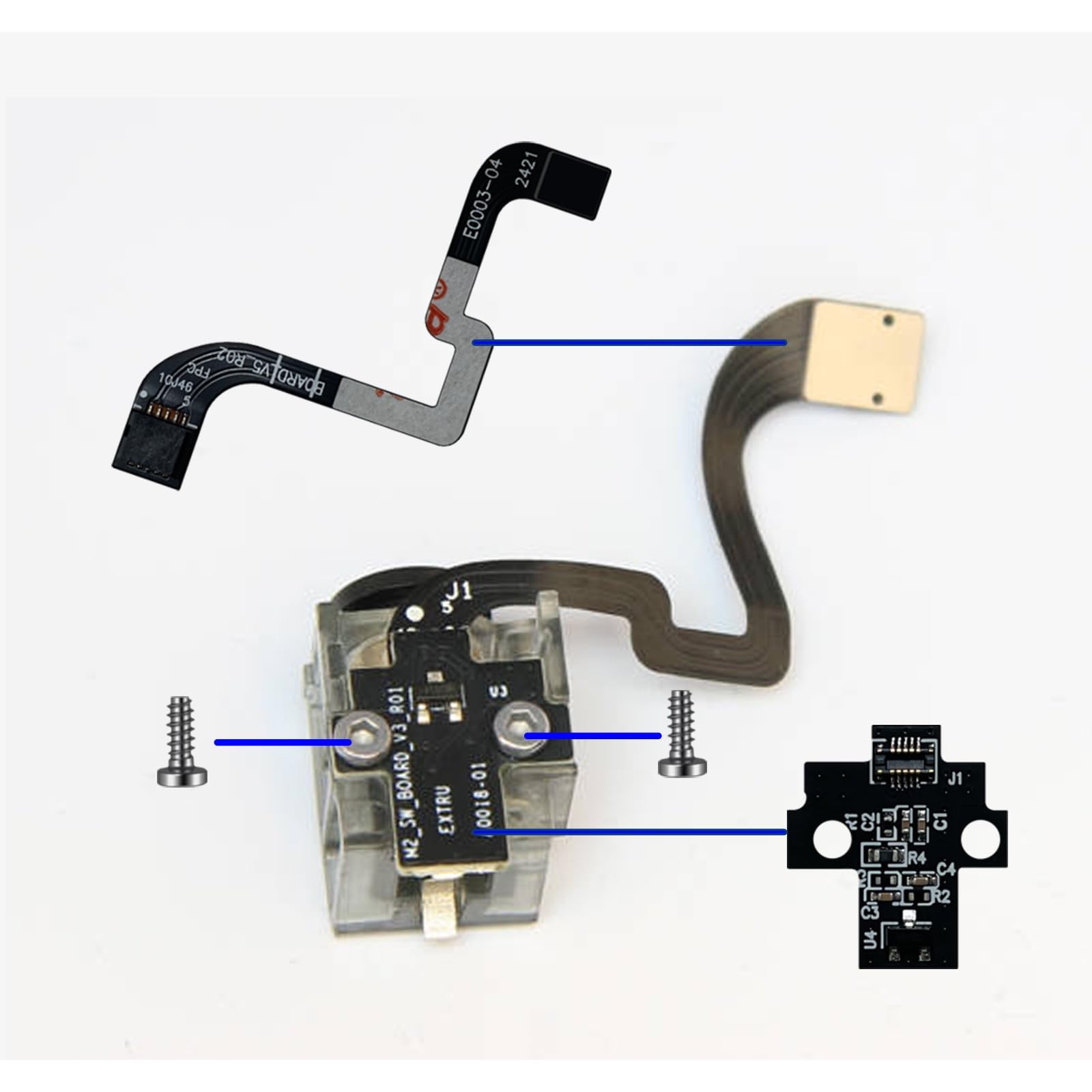 Bamboo P1S Hotend & Extruder Hall Switch Board, Filament Sensor...