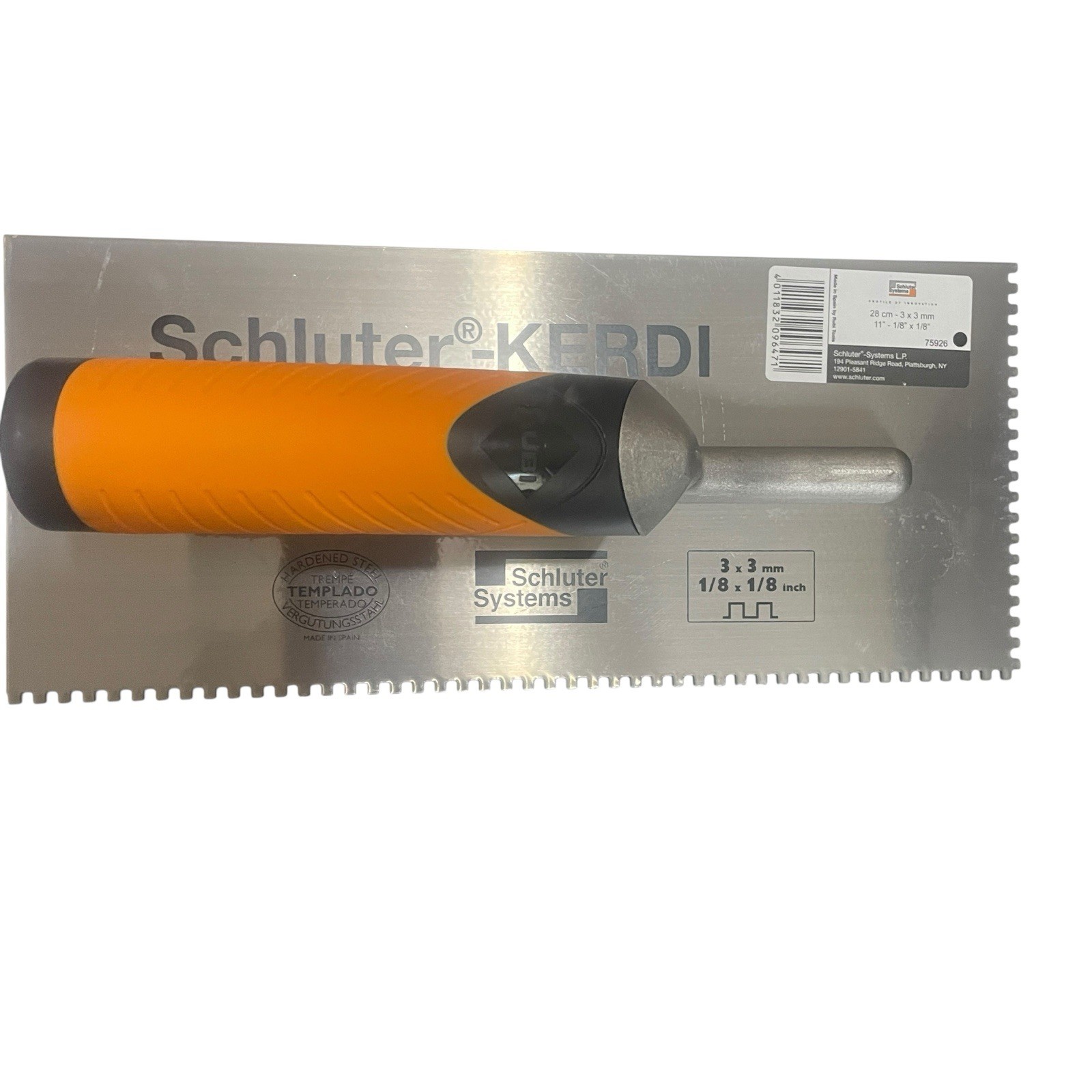 SCHLUTER KERDI TROWEL - 11in-1/8in x 1/8 in Square Notch