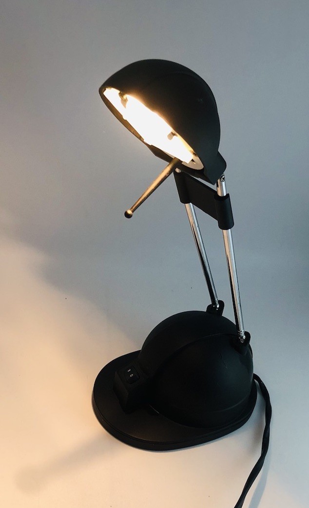 Ring Lighting Desk Lamp Halogen Telescopic - Black