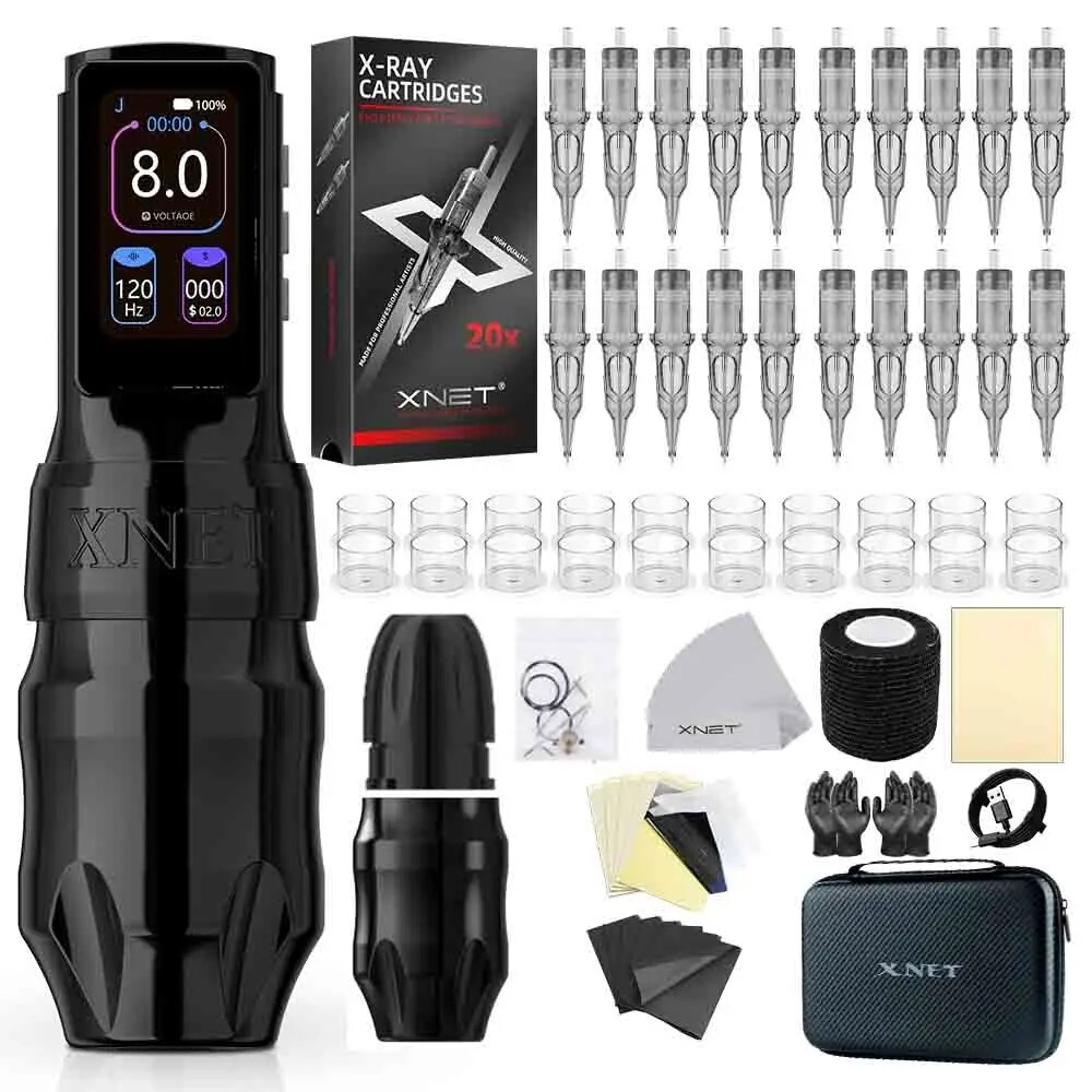 Wireless Tattoo Machine Coreless Motor Multi-Function Touchscreen Battery 1-12V