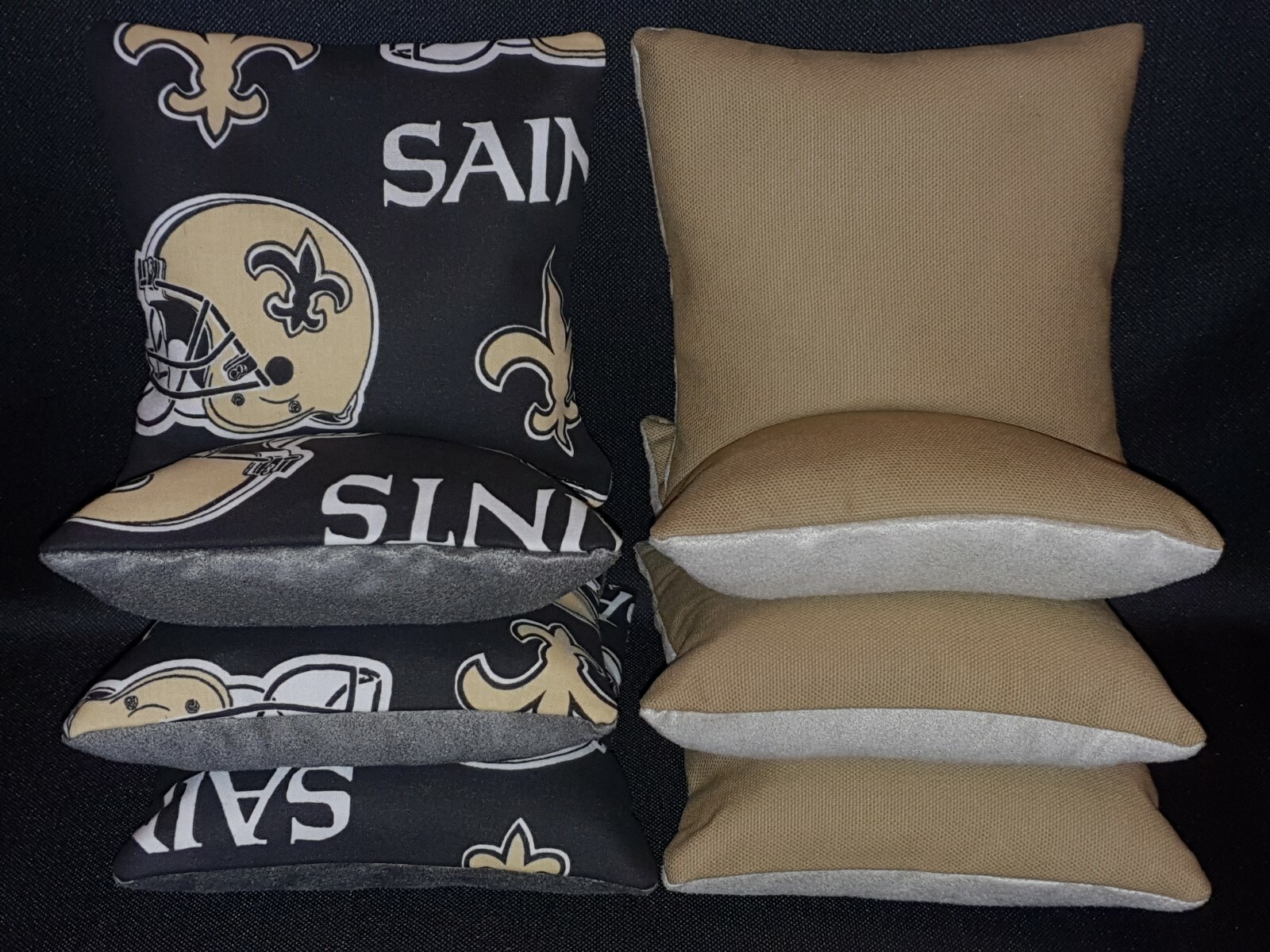 Set Of 8 Stick Slick New Orleans Saints Cornhole Bean Bags FREE SHIPPING