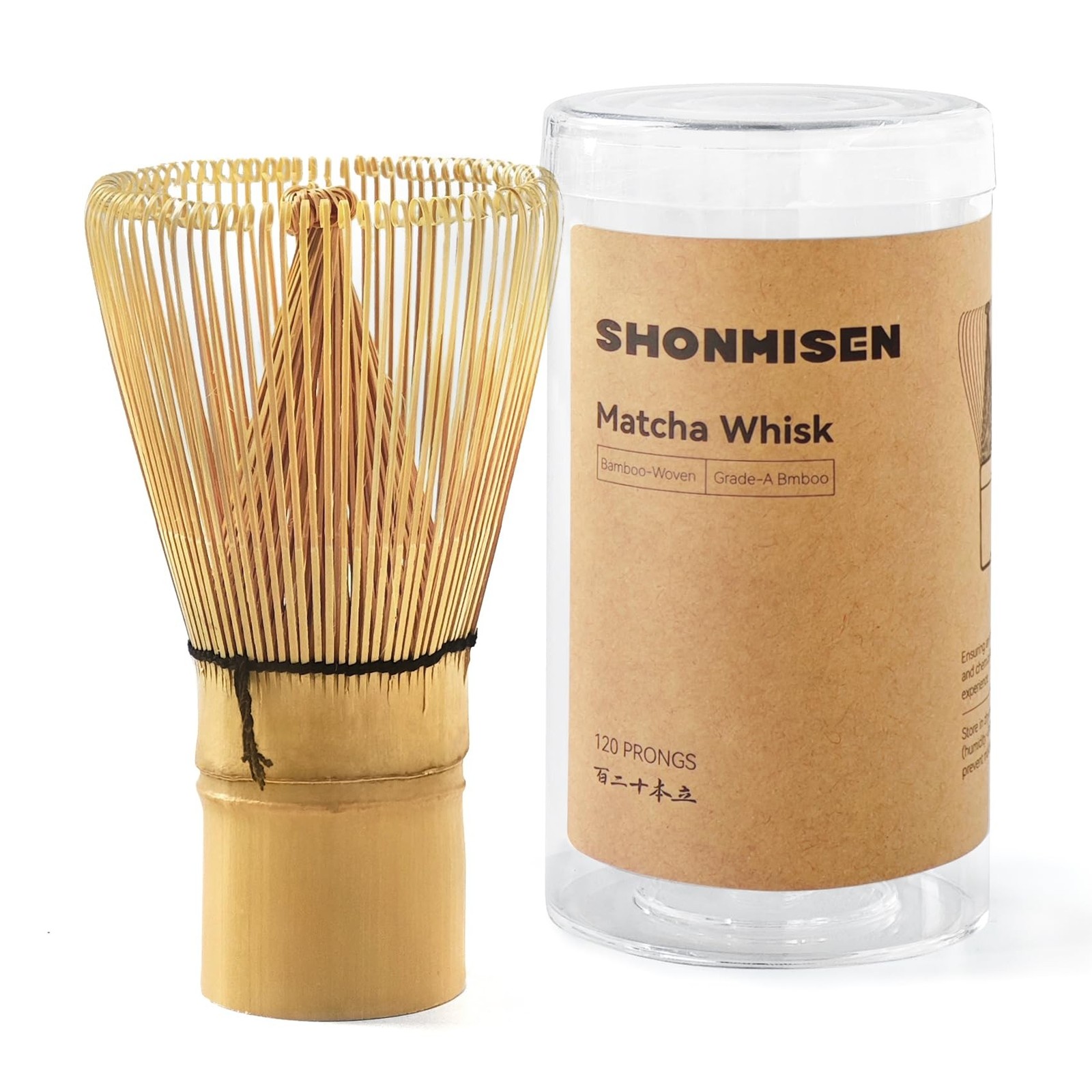 Bamboo Matcha Whisk, 120prong（80+80tines） Traditional Japanese Cha