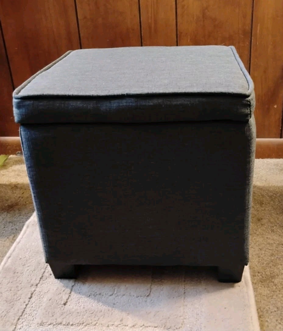 Dark Gray Footstool Storage Container/15"×15/  $15