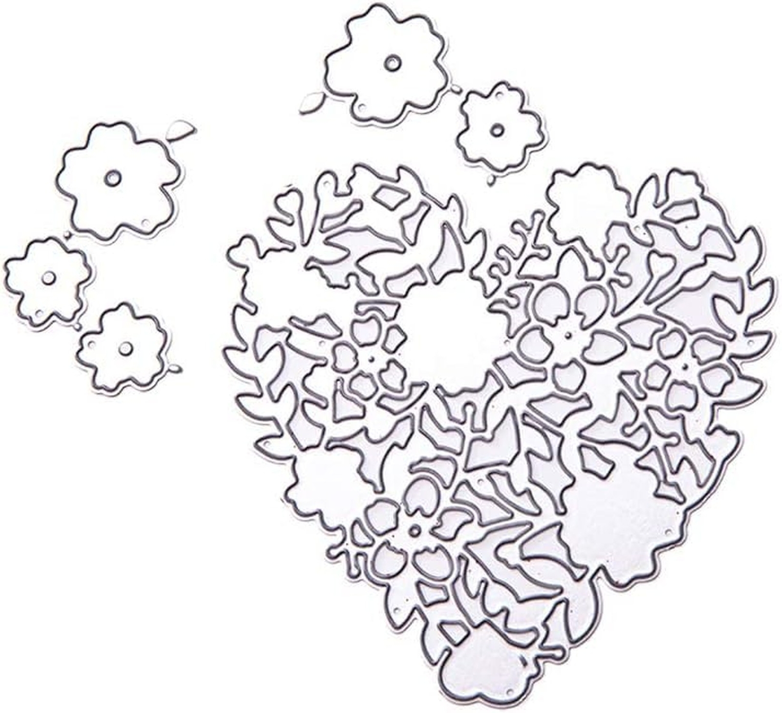 Love Hearts Die Cut for Card Making, Flower Metal Cutting Dies Congratulation...