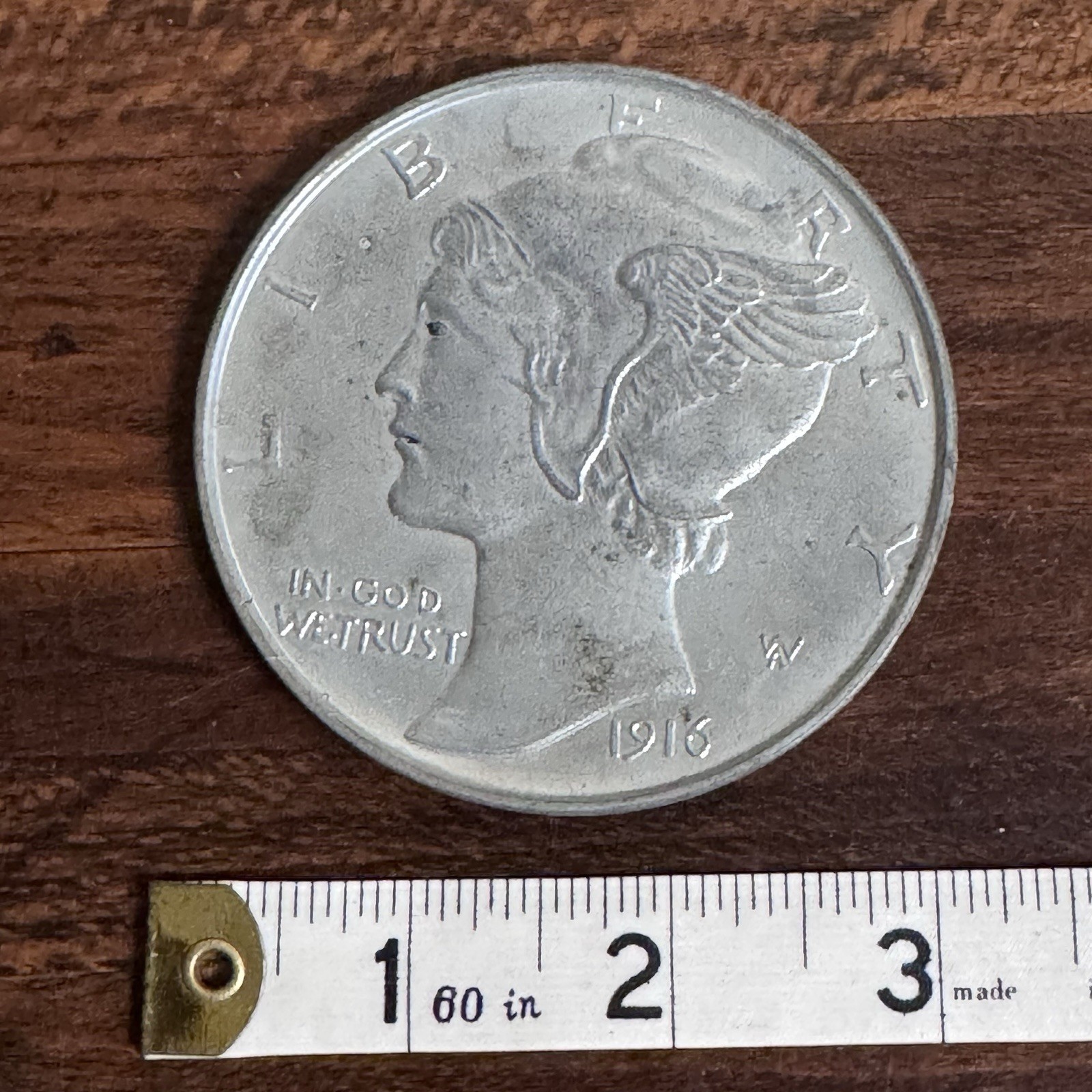 Vtg Large 3” Mercury Dime Metal Zinc (?) Novelty Coin Paperweight Coaster