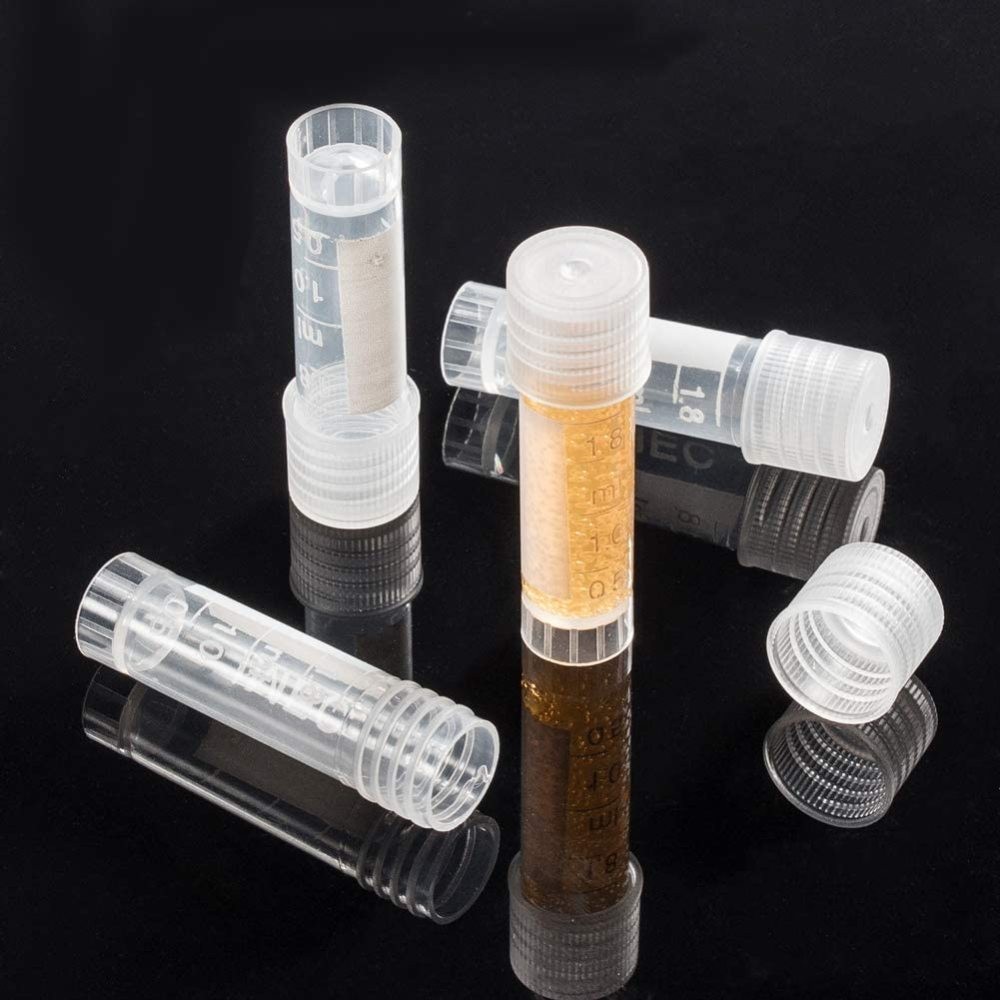 1set 50pack 1ml Plastic Graduated Tube Mini Clear Essential Oils Sample Bottles