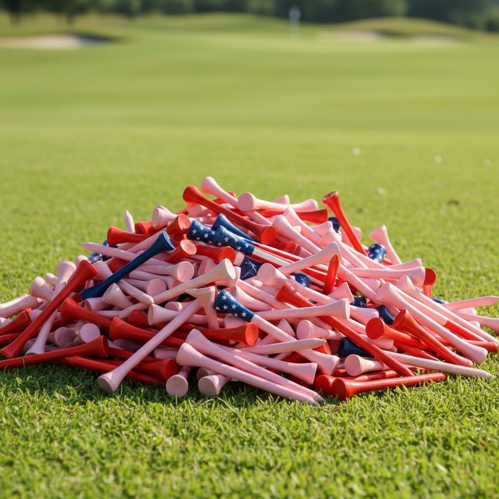Lightweight Bamboo Golf Tees - Available in 3 Sizes, Colors & Bulk Quantities