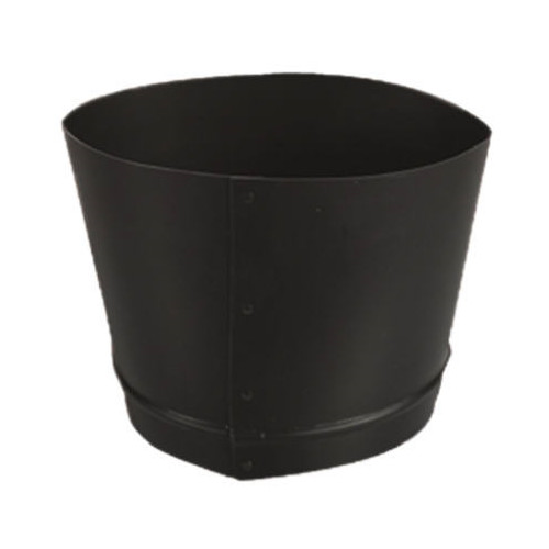 Imperial BM0040 Black Stove Pipe Oval-To-Round Adapter, 24 Gauge, 8 In. -