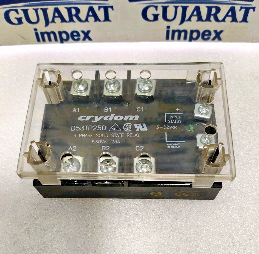 Crydom D53TP25D 3-Phase 25A 530V 3-32 VDC Control Solid State Relay D5TJ1008