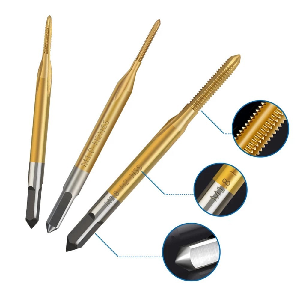 High Hardness Straight Flute Thread Tap for M1 M1 8 Tapping with HSS Material