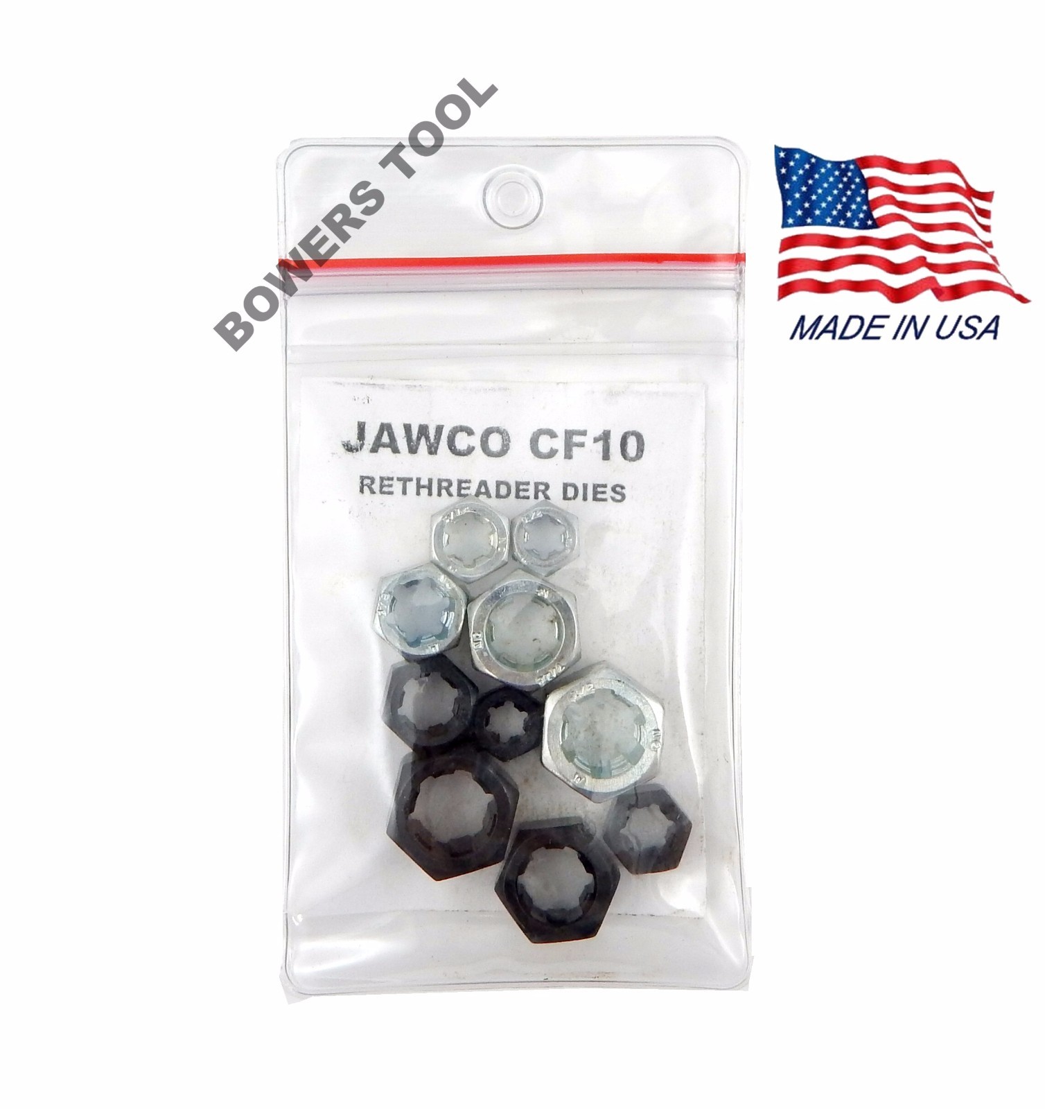 Jawco 10pc CF10 Rethreading Die Set NF-SAE & NC-USS 1/4-1/2in Thread Restore USA