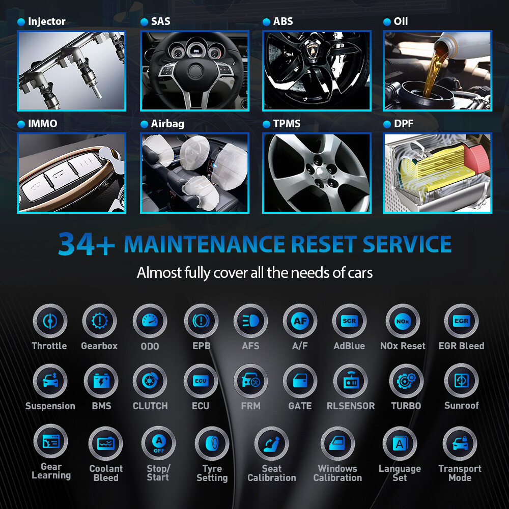 MUCAR VO8 Car ALL System Diagnostic Tool OBD2 Bidirectional Scanner E-CU Coding