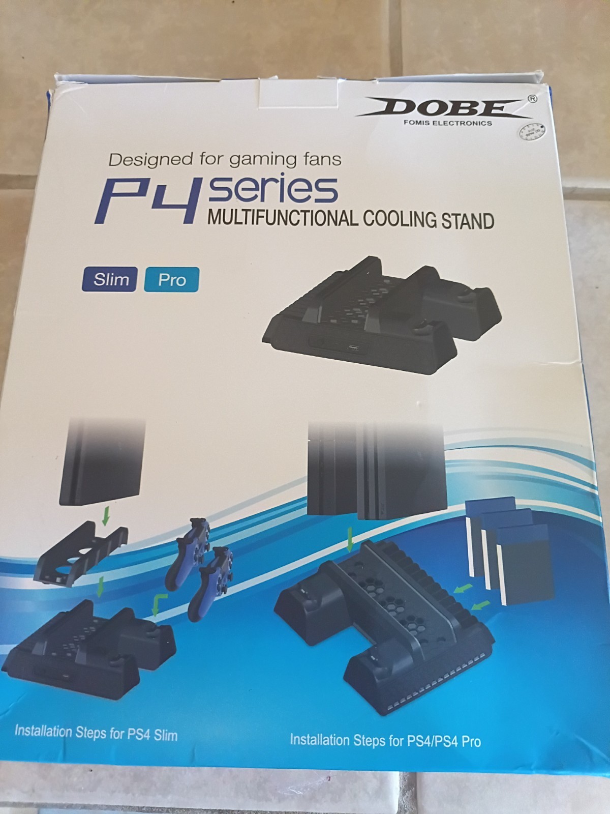 DOBE P4 Series Multifunctional Cooling Stand Charger 12 Discs For PS4-Black...A4
