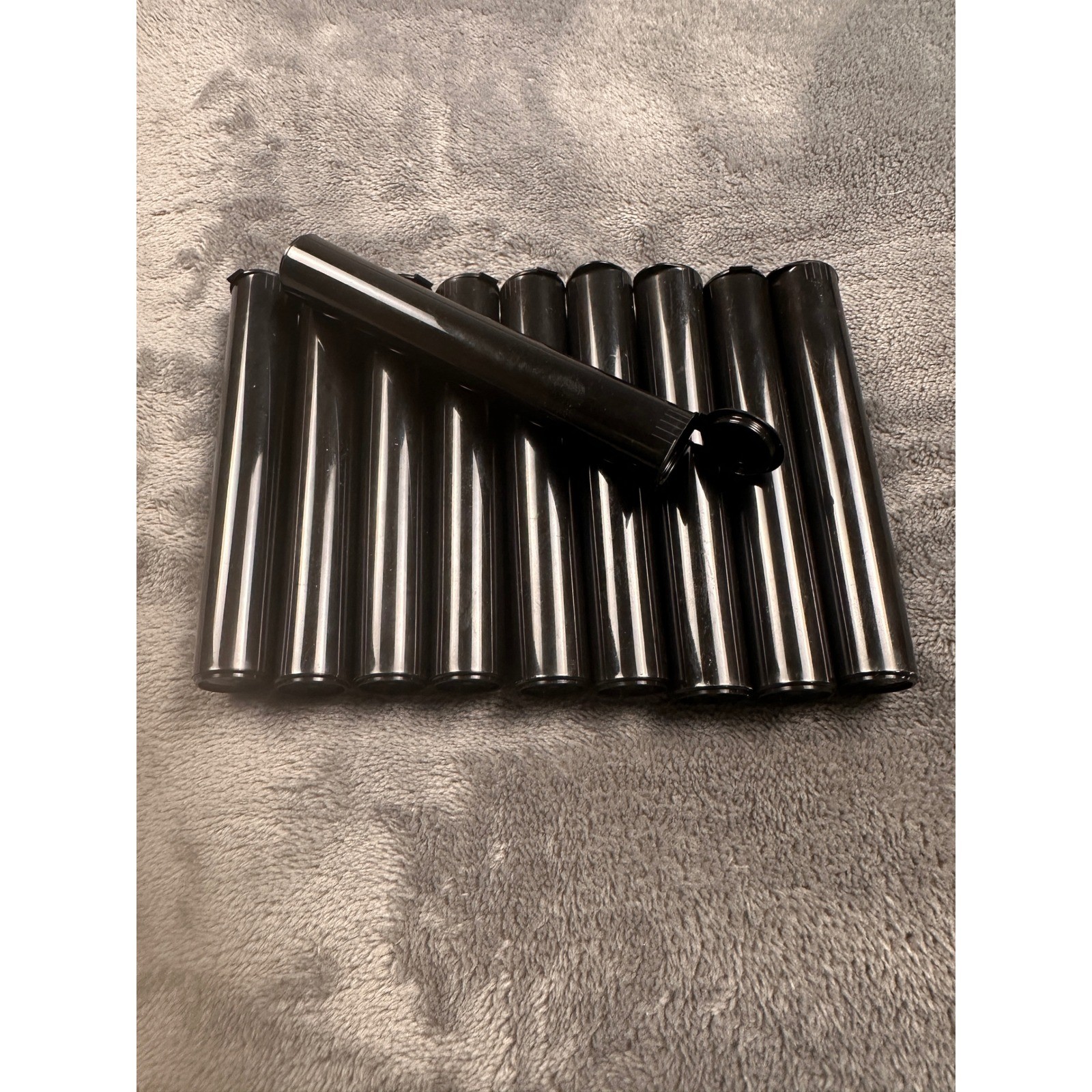 Storage Tubes  Black Pop Top Plastic Airtight Containers (20pk)