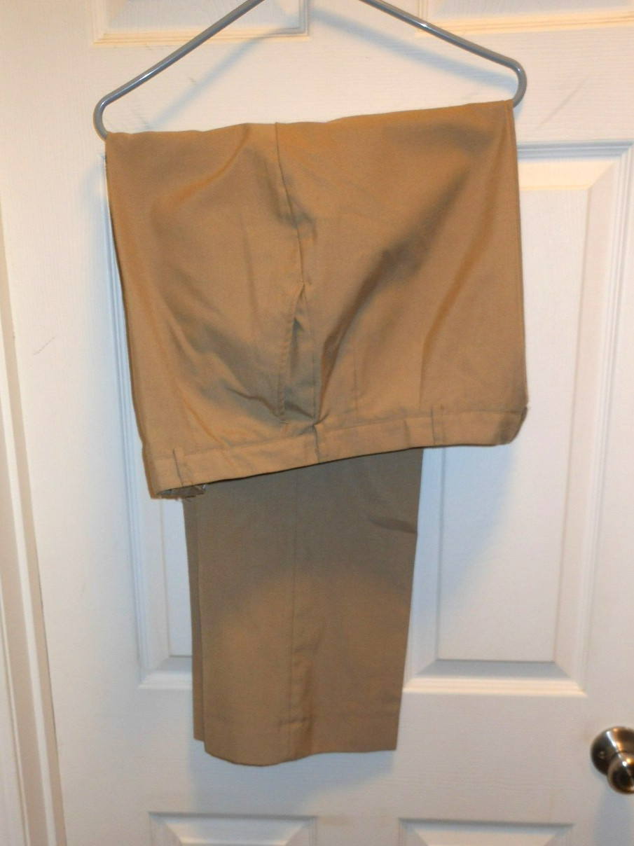 U.S. MILITARY WOMAN KHAKI DRESS SLACK PANTS Size 24MR x 29 inch Inseam