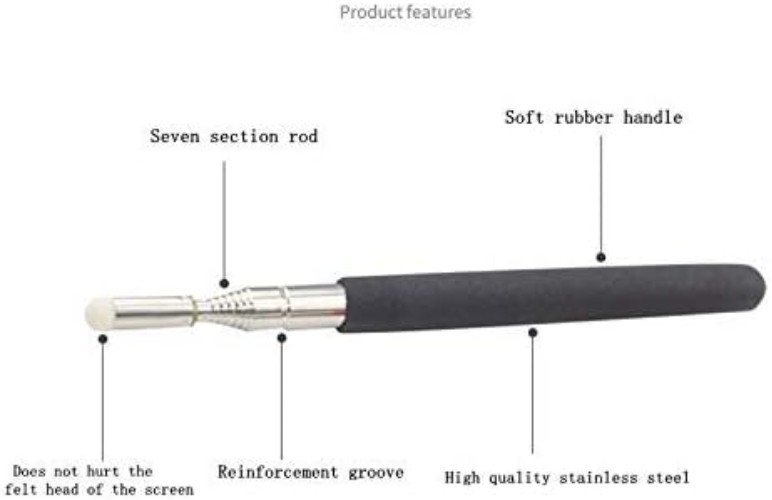 2PCS Telescopic Teachers Pointer - Adjustable & Lightweight Presentation Tool