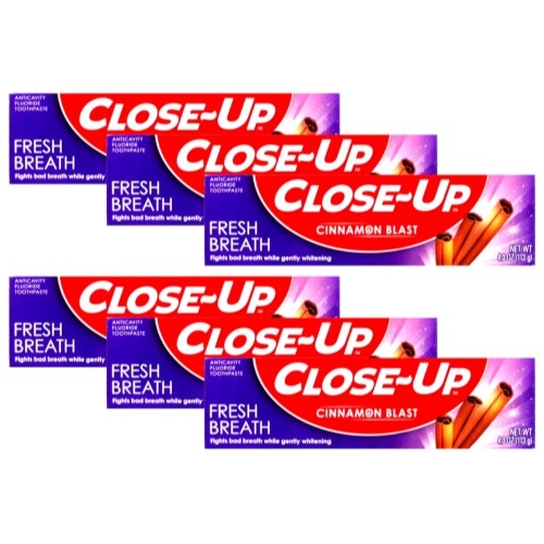 CLOSE-UP Fresh Breath Cinnamon Anticavity Fluoride Toothpaste, 4 Oz. Pack of 6