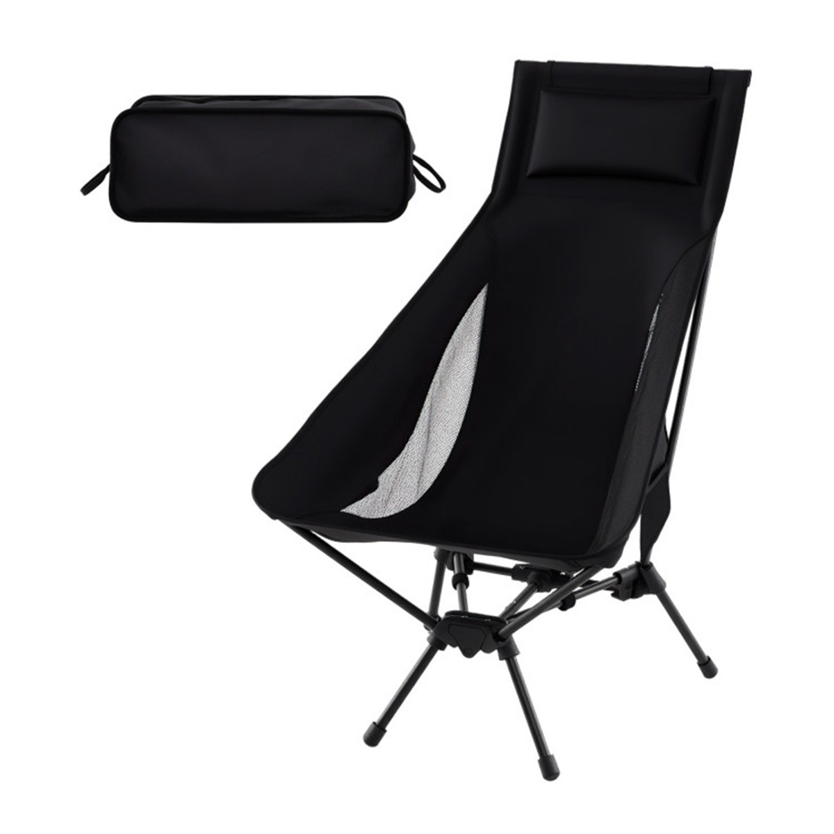 Versatile Folding Camping Chair - Rustproof Aluminum Poles (0.63" Thick), Fits H