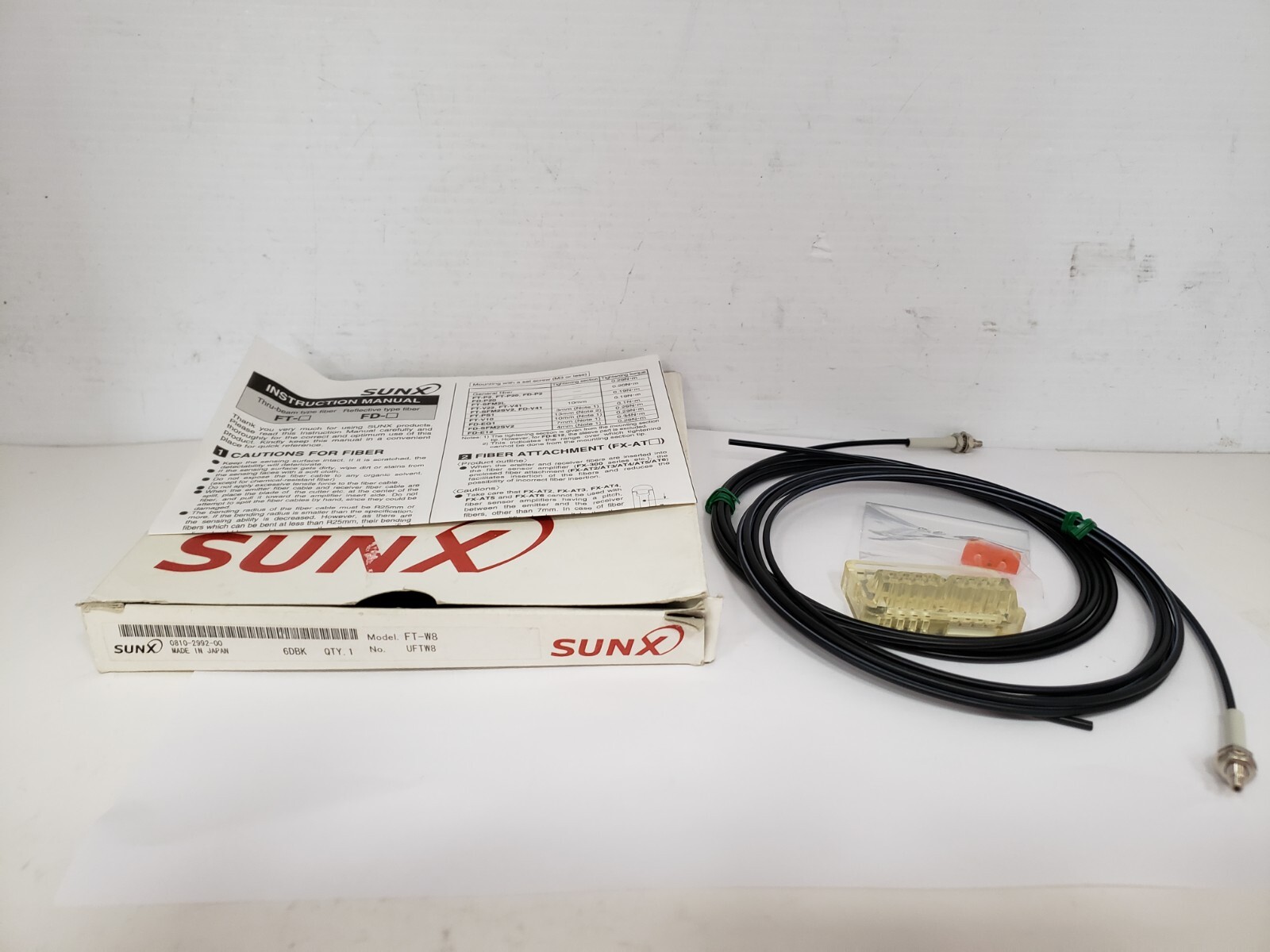 SUNX FT W8 FIBER OPTIC SENSOR NIB