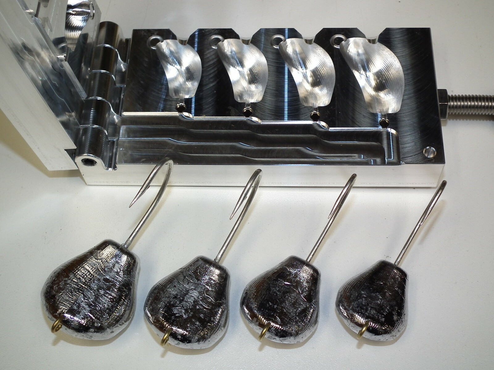 Saltwater Boxing Glove NC Jig mold 4,5,6,8oz CNC Aluminum Tautog Blackfish