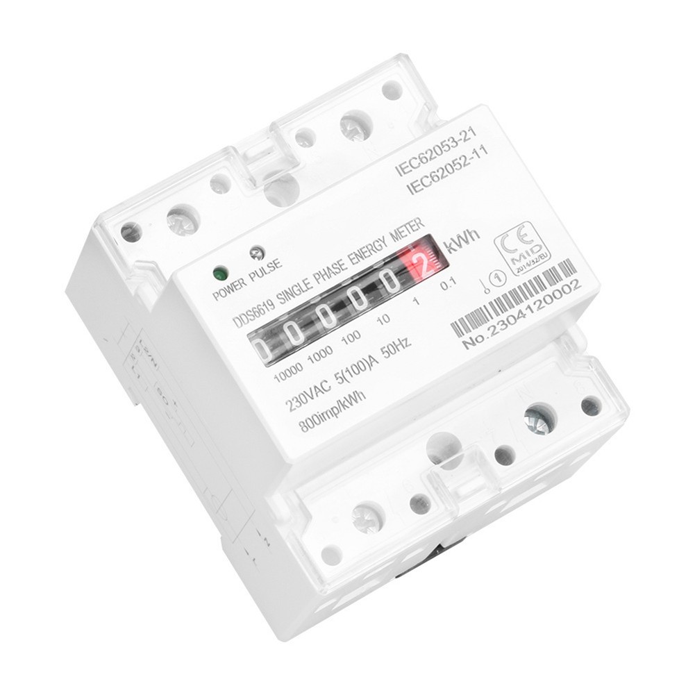 Din Rail Mounted Energy Meter 220V 100A with Enhanced Accuracy for Users