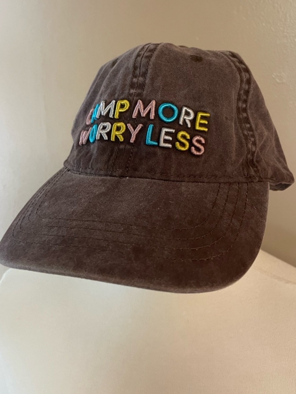 Camp More Worry Less Hat ~ New