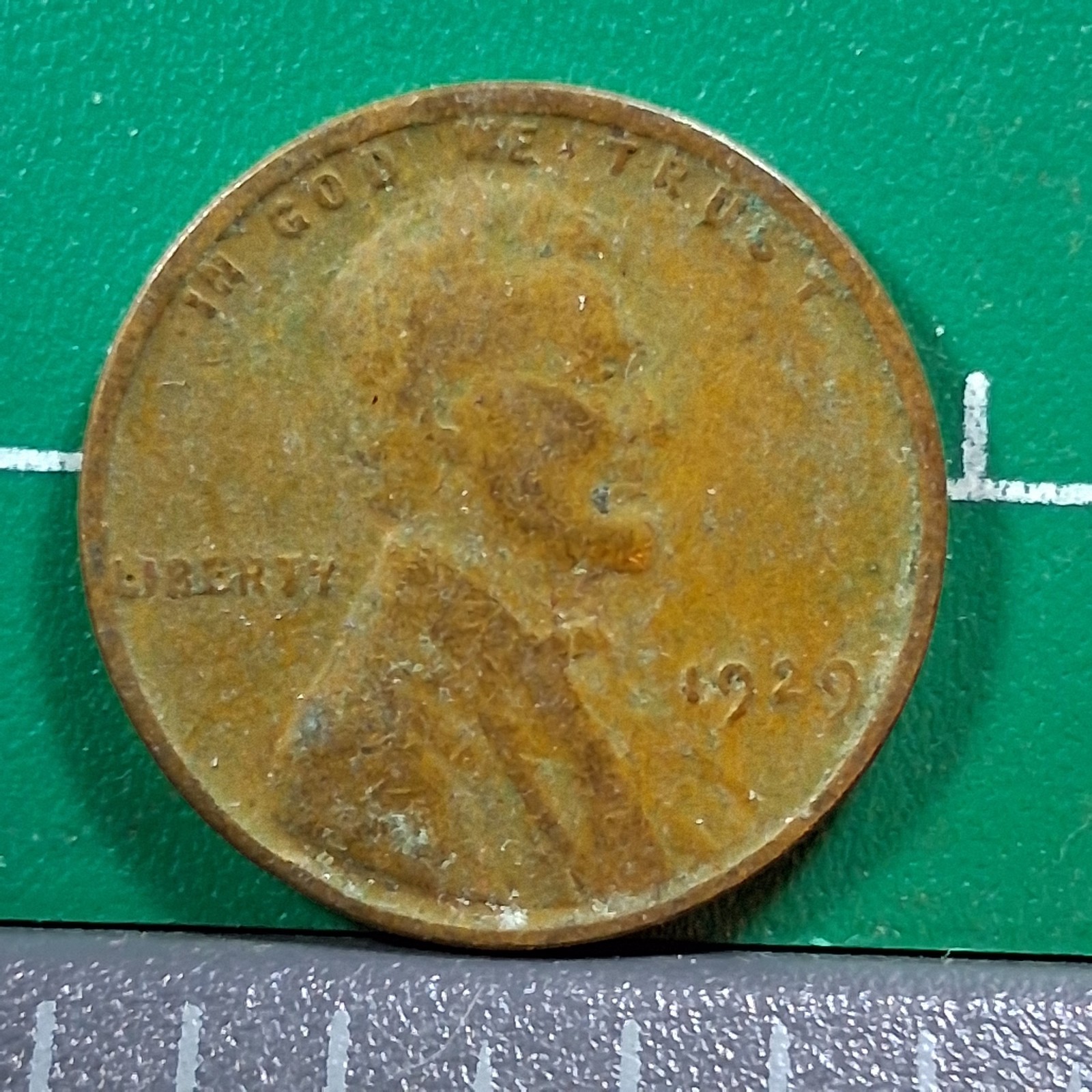 1929 United States USA Abraham Lincoln Wheat Penny 1 Cent Copper Coin