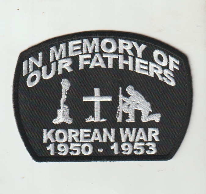 In Memory of our Fathers Korean War 1950-1953 patch shipped from Australia
