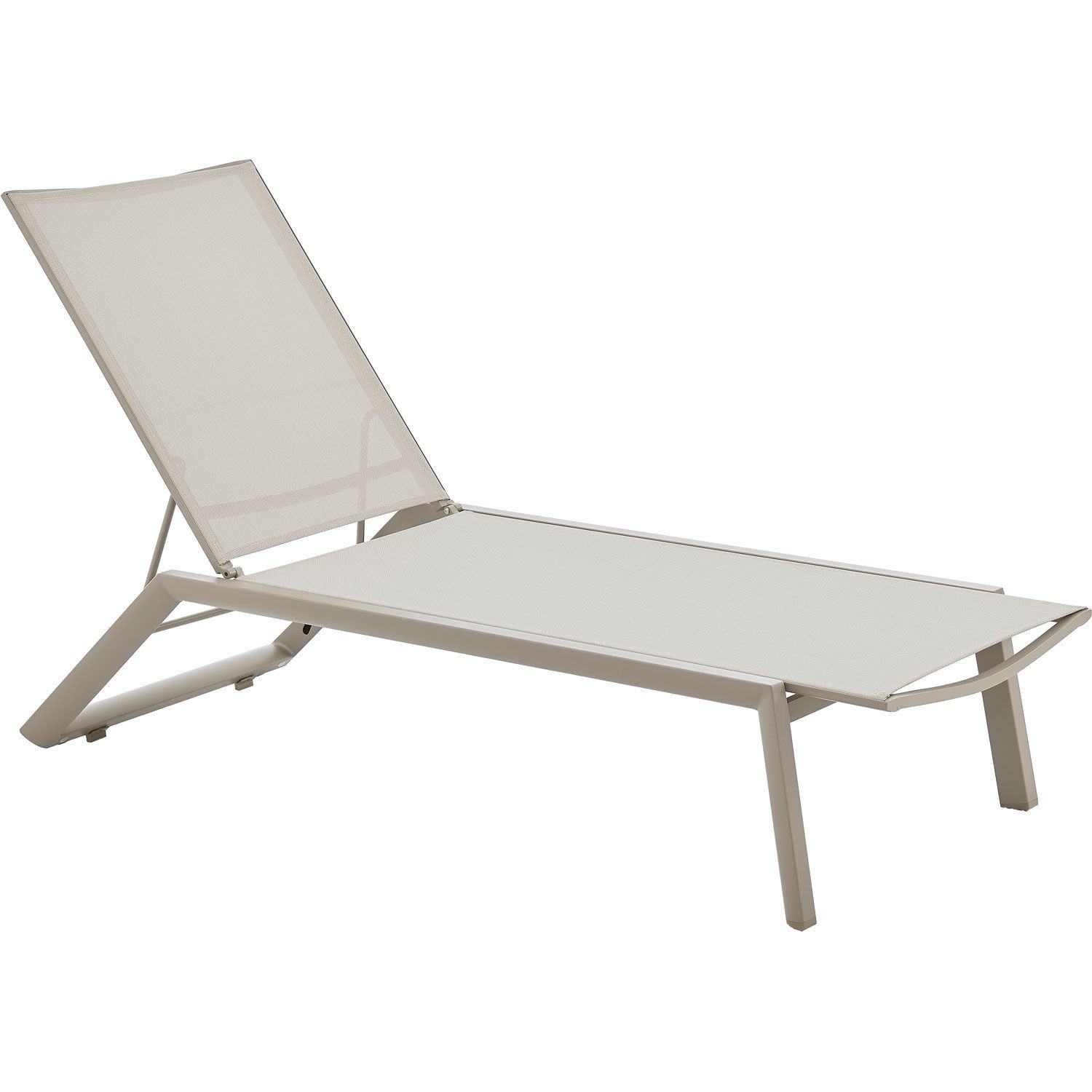 Global Industrial Outdoor Sling Chaise Lounge Chair Tan/Khaki Lot of 4