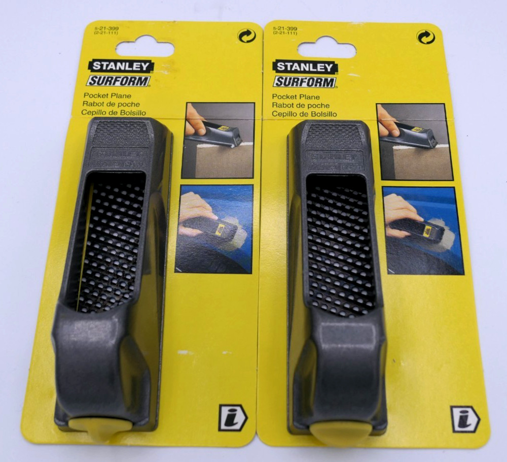 STANLEY 21-399 5 1/2"  Surform Pocket Plane Sheffield  ENGLAND  NOS 1998 2-pack