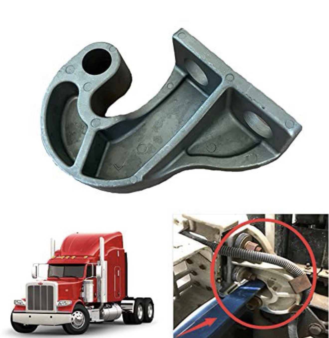 Peterbilt Left Lower Hood Pivot Bracket 377 378 379 13-04730L M134730L