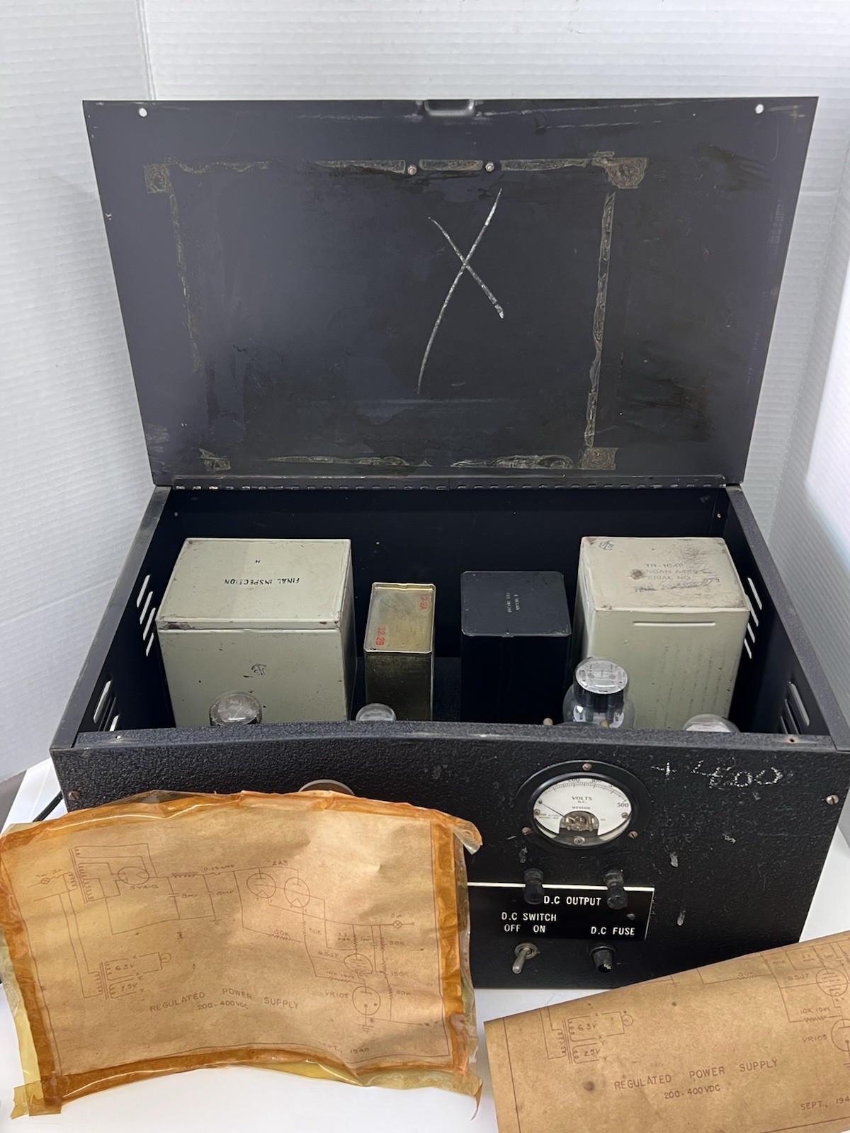 1 OF 1 - 1948 Northwestern University High Voltage Vacuum Tube Power Supply