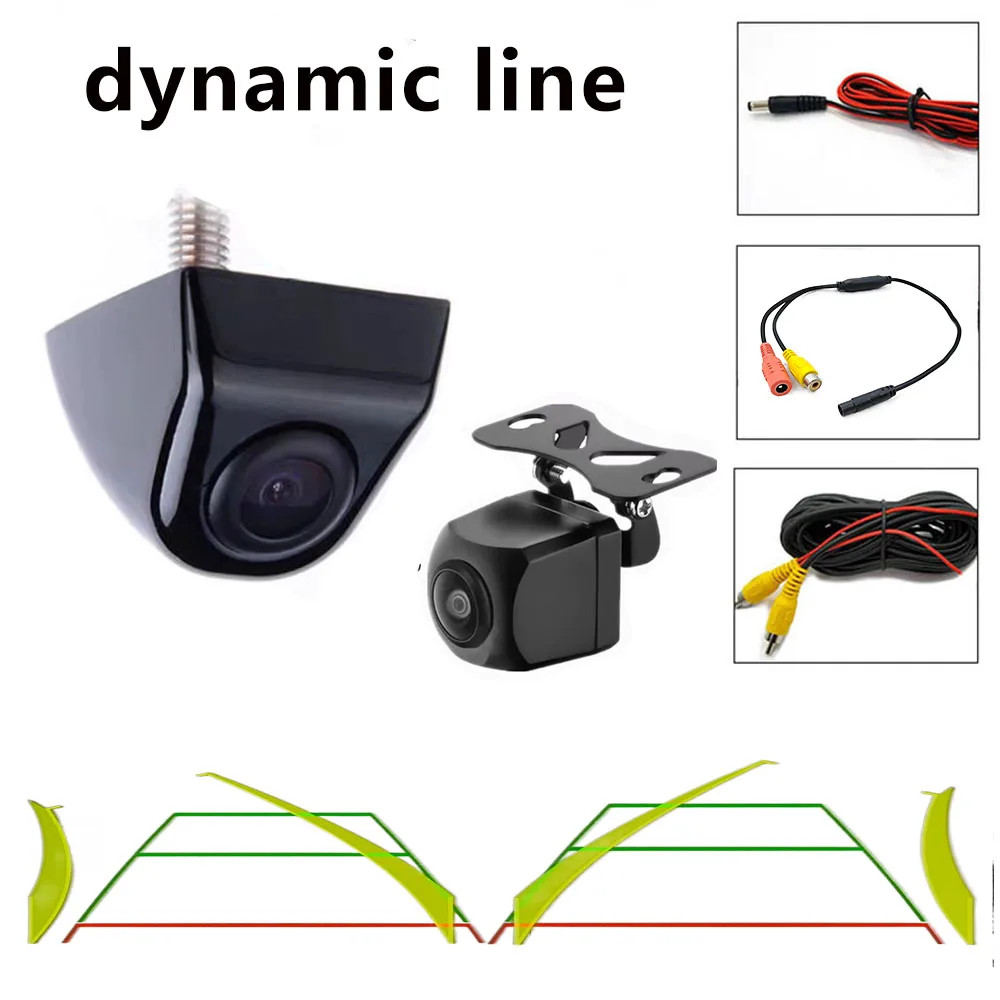 Car universal reversing camera dynamic line, AHD CCD high-definition night visio
