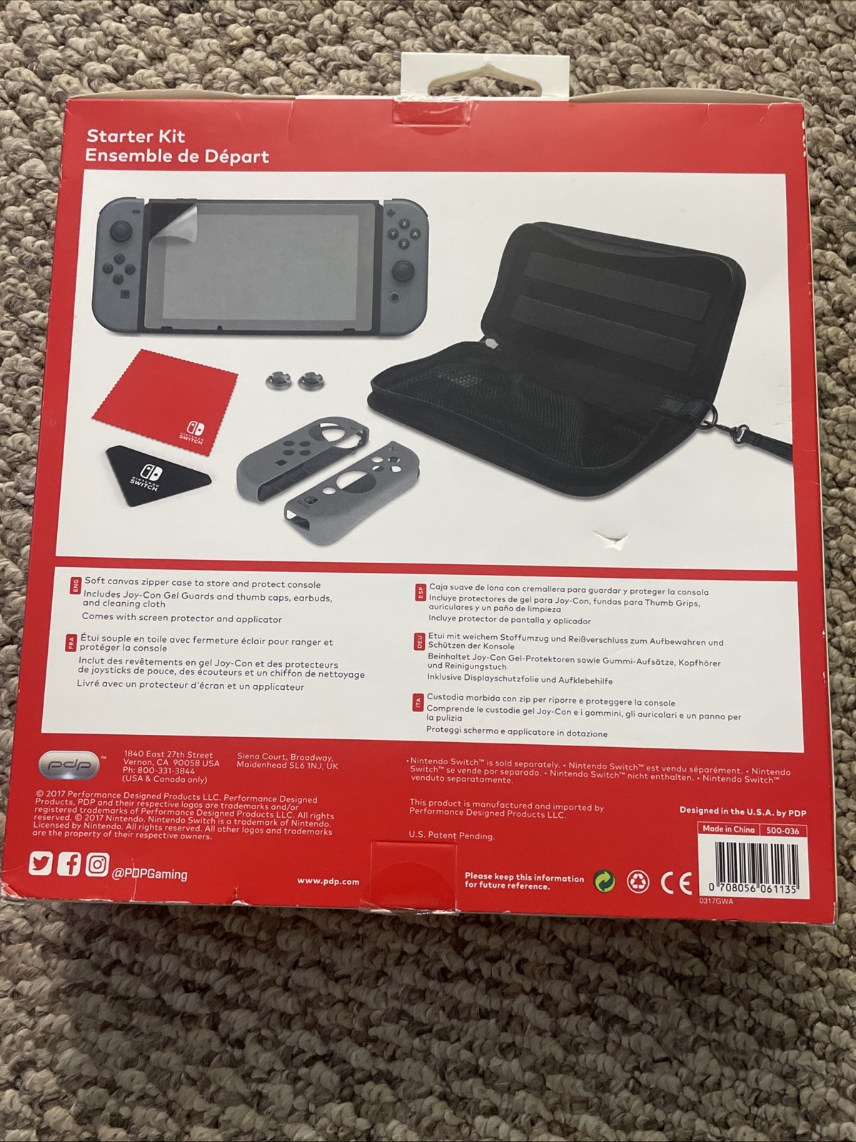 PDP Officially Licensed Nintendo Switch Starter Kit NEW IN BOX!