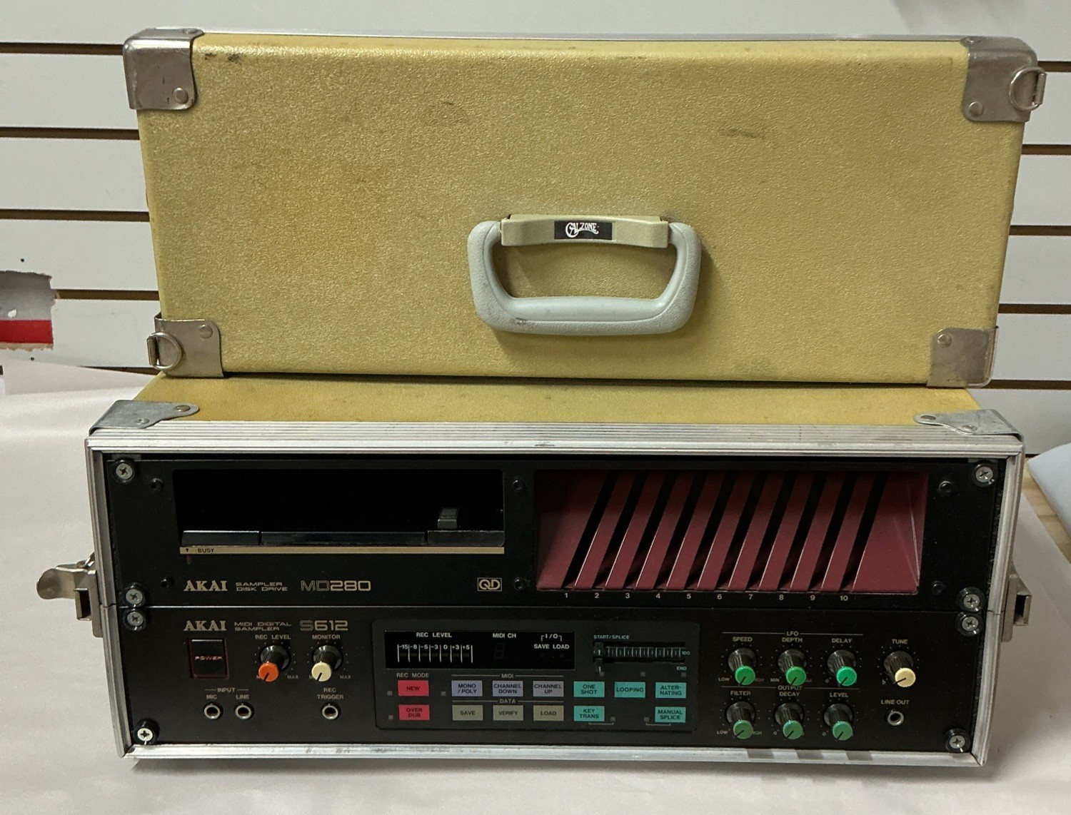 AKAI S612 Midi Digital Sampler with MD280 Disc Drive & Container