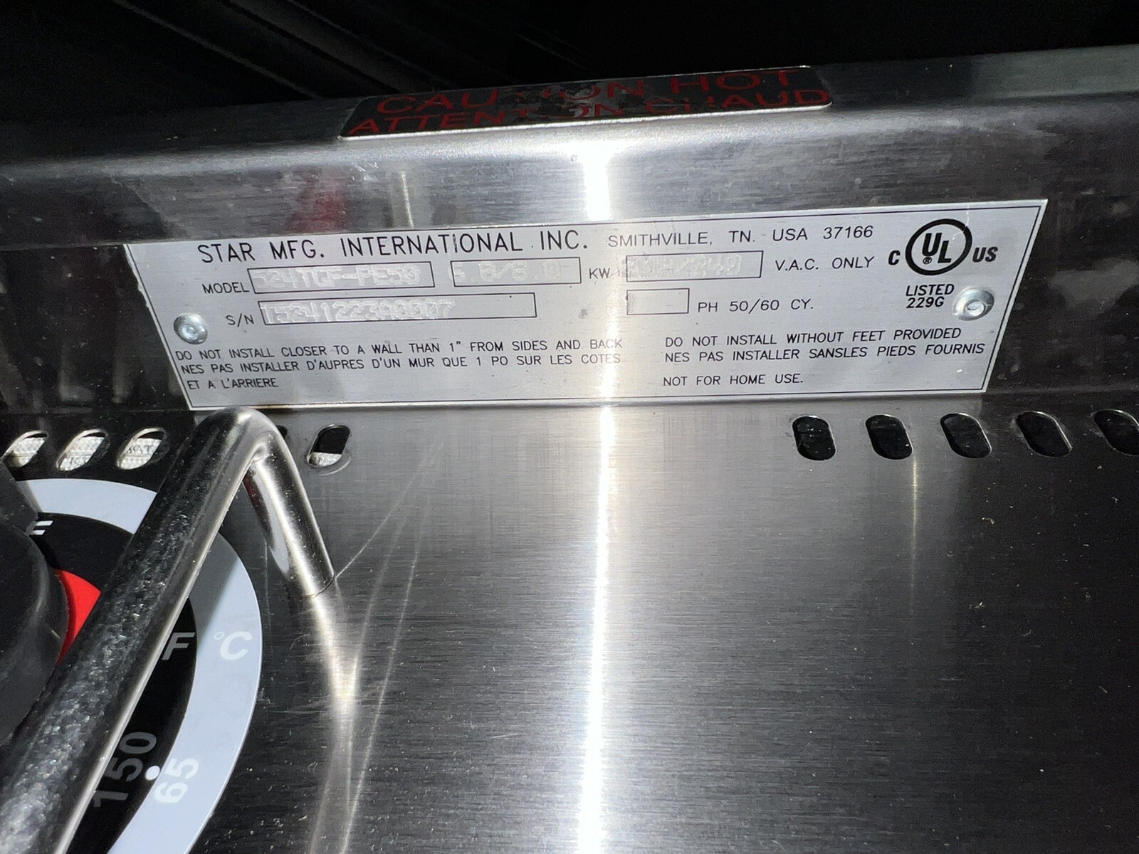 Star Max 24” Electric griddle. Thermostatic Control
