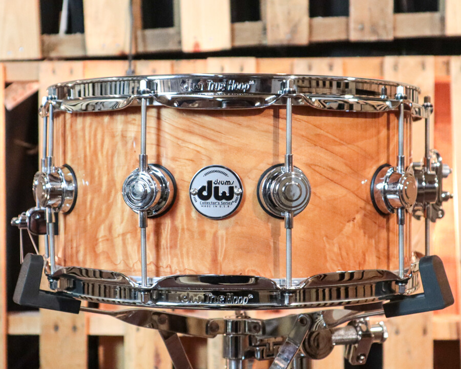 DW 6.5x14 Collector's Maple Olive Ash Burl Snare Drum - SO#1101163