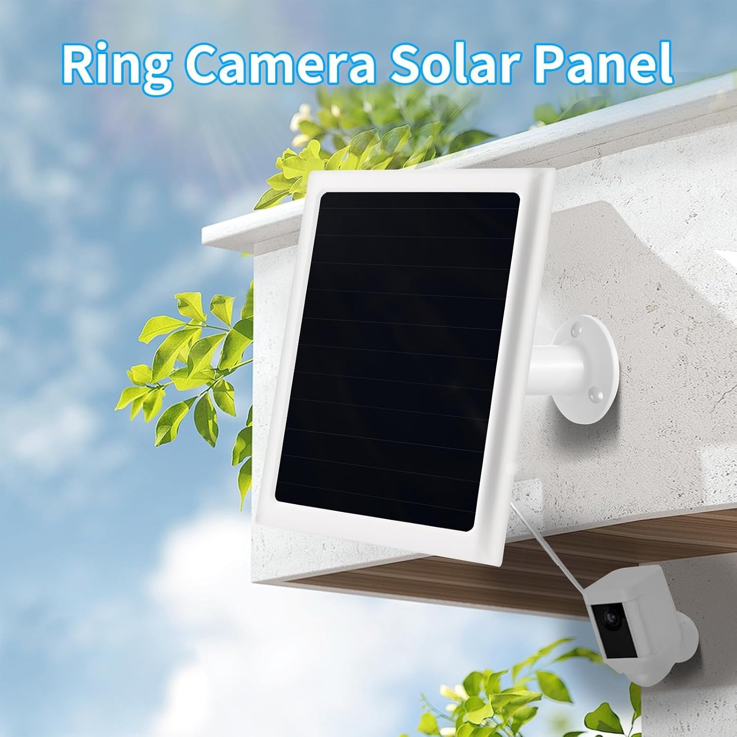 Solar Panel Charger for Ring Camera, Compatible with Stick Up Camera Battery,...