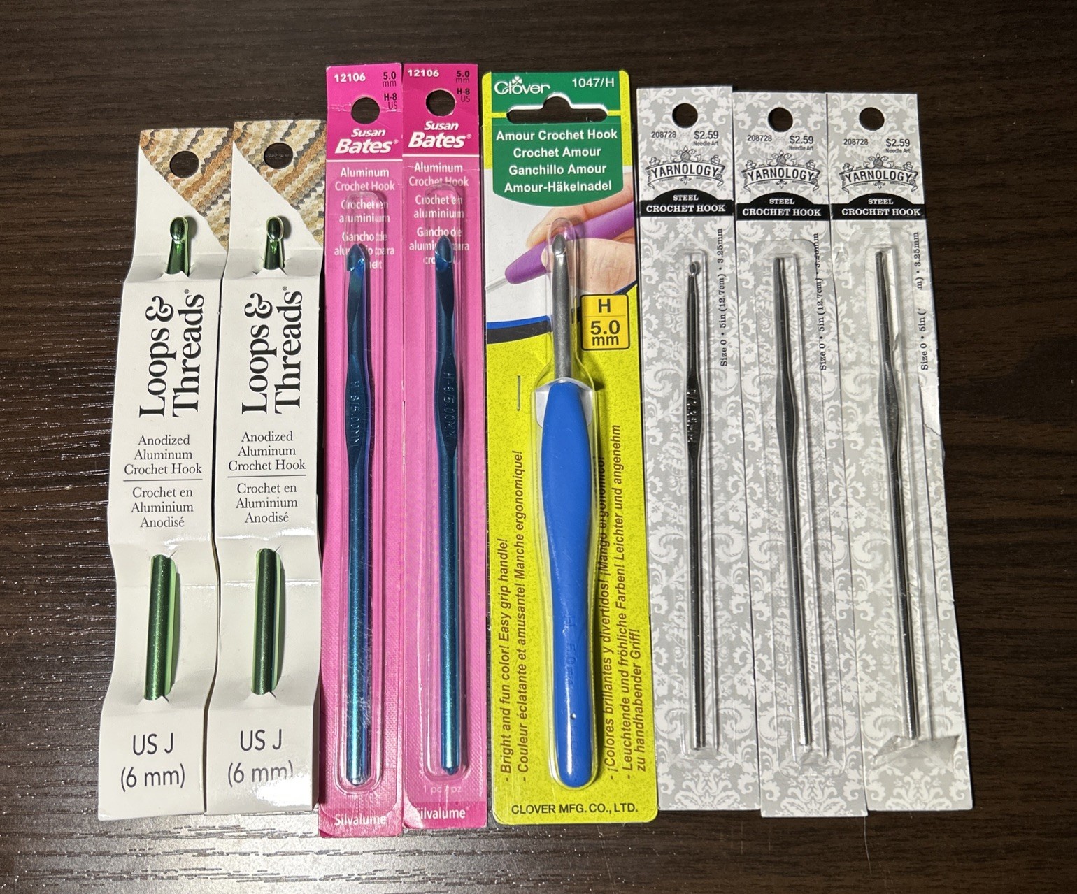 Assorted Crochet Hooks, Clover, Loops And Threads, Susan Bates, Yarnology