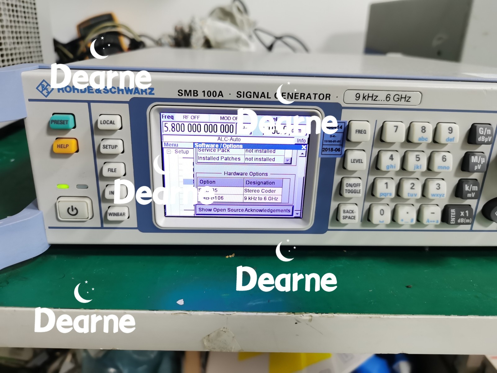 1PCS Rohde & Schwarz SMB100A RF Microwave Signal Generator - 9 kHz to 6 GHz