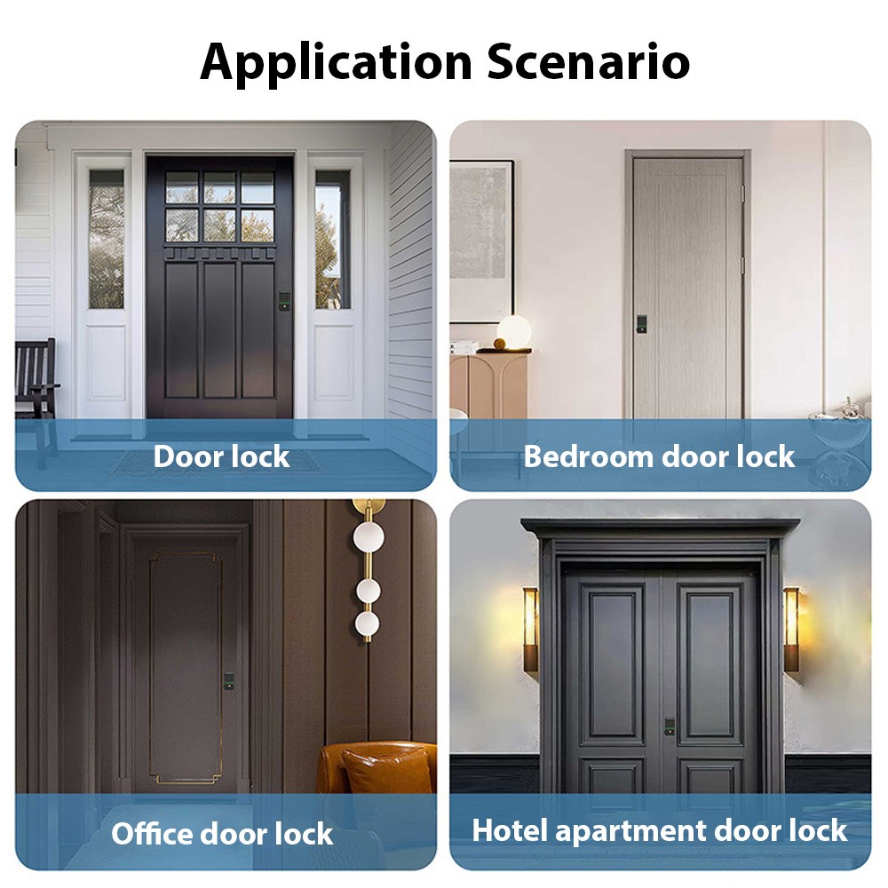 Smart Lock Keyless Entry Fingerprint Password Card App Control For Home Office
