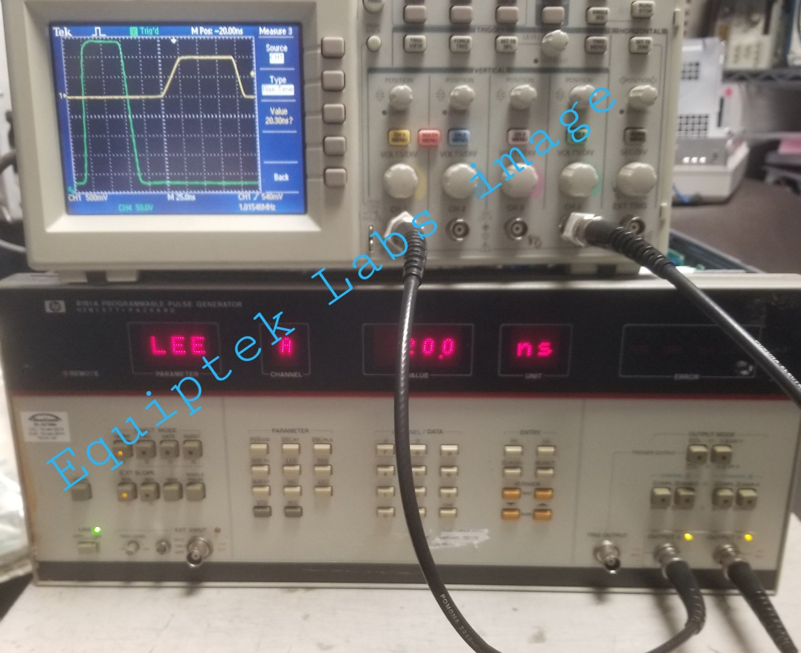 HP 8161A Programmable Pulse Generator Dual Channel option 020 TESTED! 100MHz rep